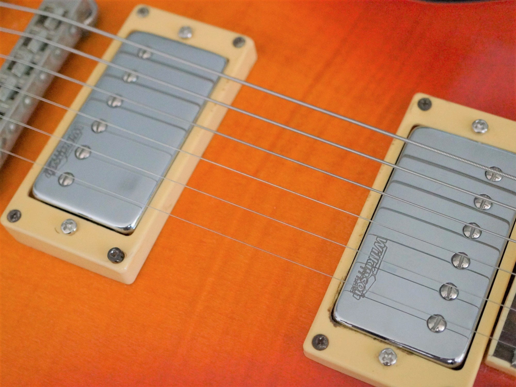 Wilkinson Classic Tone Ceramic PAF Style Humbucker Pickups for Les Paul Style Electric Guitar Chrome Chrome Full Set