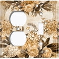 thumbnail image 4 of Metal Light Switch Plate Outlet Cover Vintage Rose Frame ROS027, 4 of 13