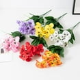 thumbnail image 4 of HEVIRGO 7PCS Artificial Flower Realistic Decorative Faux Silk Fake Iris Butterfly Flower Road Decor Wedding Decoration,Red, 4 of 8