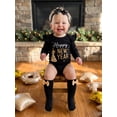 thumbnail image 5 of Loicainy Infant Baby Girl New Year Outfit 3 6 12 18 Months Letters Romper with Shorts Bow Headband Socks Clothes Set, 5 of 9