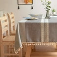 thumbnail image 1 of Cotton Table Clothes Rectangular Linen Tablecloth Grey Wrinkle Free Table Rectangulaire for Kitchen Dining Table Decor(Gray,90*90cm), 1 of 6