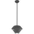 thumbnail image 5 of 1 Light Scandinavian Gray Mini Pendant with Scandinavian Gray Sculptured Metal Shade Shade, 5 of 5