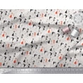 thumbnail image 2 of Soimoi Rayon Crepe Fabric Cat Animal Fabric Prints by Yard 46 Inch Wide, 2 of 3