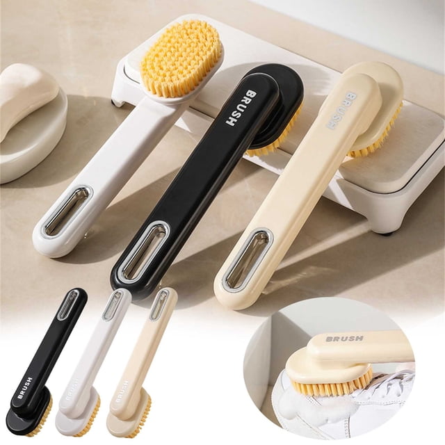Long Handle Shoe and Laundry Cleaning Brush with Soft Gentle for Delicate Fabrics