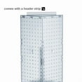 thumbnail image 4 of Four-Sided Pegboard Floor Display on Wheeled Revolving Base. Spinner Rack Tower. Panel Size: 8"W x 60"H, 4 of 5