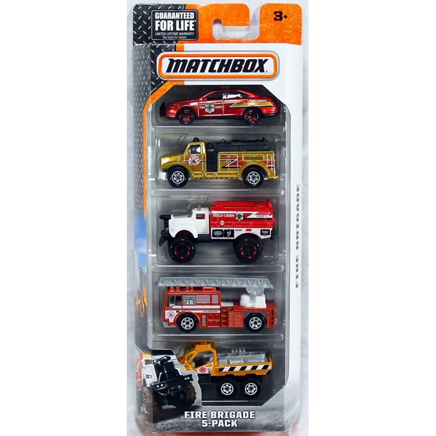 Matchbox 16 Fire Brigade 5 Pack Includes Five 1 64 Scale Die Cast Vehicles By Visit The Matchbox Store Walmart Com Walmart Com