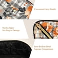 thumbnail image 5 of FORMRS Makeup Bag Travel Cosmetic Organizer for Women Fold Flat Zipper Pouch with Handle, Plaid Floral, 5 of 8