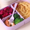 thumbnail image 5 of 1 paquete de cajas Bento, caja Bento para niños, lonchera ideal a prueba de fugas para niños, lonchera para niños Mom's Choice, sin BPA ni colorantes químicos, contenedores de almuerzo aptos para microondas y lavadora, platos (con tenedor) Rojo Verde, 5 of 5