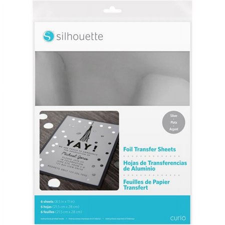 UPC: 0819177020304 | Silhouette America MEDIATRF-SVR 8.5 x 11 in. Foil Transfer Sheets – Silver  6 per Pack
