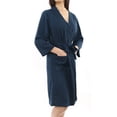 thumbnail image 3 of Women's Cotton Lightweight Waffle Kimono Short Robe Renew, 3 of 5