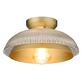 thumbnail image 5 of Golden Lighting Crawford 1-light Flush Mount in Brushed Champagne Brass, 5 of 6