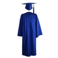 thumbnail image 2 of sunsanly 1 Set Graduation Gown Hat Tassel Zipper V Neck Loose Solid Color 2023 High School Bachelor Academic Dress Student Supplies, 2 of 7