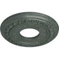 thumbnail image 3 of Ekena Millwork 12 1/4"OD x 4"ID x 1 1/8"P Jackson Ceiling Medallion (Fits Canopies up to 7 3/8"), Hand-Painted Athenian Green Crackle, 3 of 8