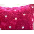 thumbnail image 2 of The HomeCentric Luxury Cushion Covers For Couch Fuchsia Pink Pillow CoverRibbon Fuchsia Rose Flower Floral Theme Pillow Cover Pack of 2 14x14 inch (35x35 cm) Pillow CoverSquare Silk - Fuchsia Power, 2 of 6