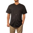 thumbnail image 1 of Lappel Men's Pinstripe Baseball Button Down Jersey College Sports Team Uniforms Size up to 3XL Short Sleeve Athletic Sports Tee Shirts Made in USA, 1 of 4