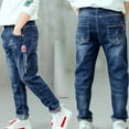 thumbnail image 2 of JIAYUE Boys Pants Comfortable Stretch Denim Jeans Kids Casual Long Trousers With Elastic Waist Soft Fabric Durable Wear Holiday Child Slacks, 2 of 9