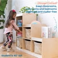 thumbnail image 3 of ECR4Kids 3-2-1 Double-Sided Cube Storage Organizer, Classroom Furniture, Natural, 3 of 9