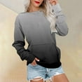 thumbnail image 2 of ManxiVoo Womens Hoodless Pocket Sweatshirt Casual Soft Thermal Pullover Top for Everyday Wear L Size Black, 2 of 5