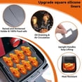 thumbnail image 3 of 23cm/9In Square Large Silicone Air Fryer Liners Mold for Ninja Air Fryer 6-8QT Reusable Airfryer Ove, 3 of 5