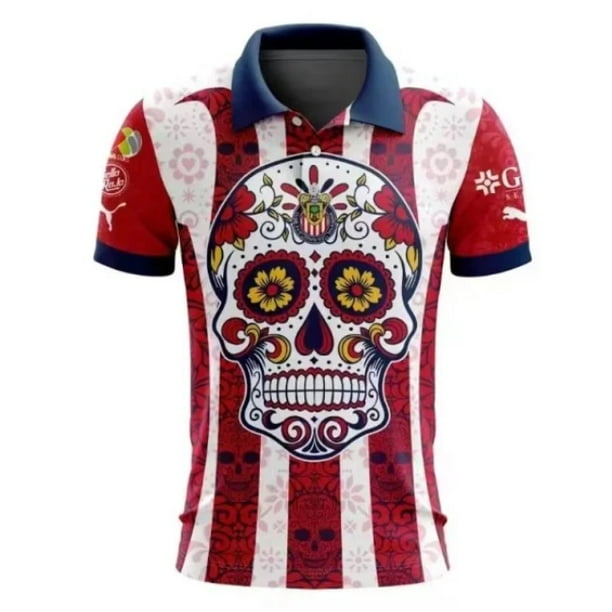 Camiseta De Fútbol Para Hombre 2023 Chivas Guadalajara Día De Los Muertos Edición Especial