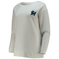 thumbnail image 2 of Women's Concepts Sport White/Cream Miami Marlins Quilted Pullover Sweatshirt, 2 of 4