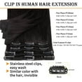 thumbnail image 3 of SEGO Clip in Hair Extensions Human Hair Full Head 100% Real Remy Thick Hair Extensions Silky Straight Balayage Blonde Hair Pieces, 3 of 7