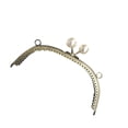 thumbnail image 2 of 16.5cm Classic Grain Curved Handbag Iron Purse Frame Coin Bag Pearl Kiss Clasp Lock for Bag Making DIY Craft Handmade, 2 of 9
