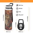 thumbnail image 3 of BZSMCE Sport Bottle Leopard in Bloom Outdoor sports Water Bottle Size: 10.4x3in, 3 of 7