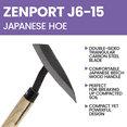 thumbnail image 4 of Zenport J6-15 Robo Kama Japanese Hoe, 5.5 Inch Blades, Beige, 4 of 5