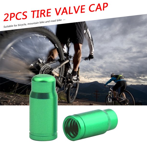 Ciclismo 2 tapas de válvula de neumático Presta Ehuebsd aleación de aluminio verde