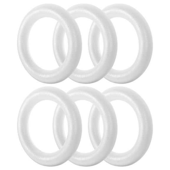 Niceauty 6Pcs Smooth White Foam Circles for DIY Crafts Party Ornaments Decoration