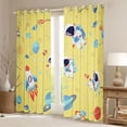 thumbnail image 2 of Castle Fairy Teens Kids Galaxy Rocket Planet Blackout Curtains Set of 2 (52x84 Each),Outer Space Window Curtains,Kawaii Cosmos Astronaut Curtains and Drapes,Ultra Soft Home Decor, 2 of 6