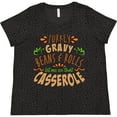thumbnail image 3 of Inktastic Turkey, Gravy, Beans, Rolls, Casserole Women's Plus Size T-Shirt, 3 of 5