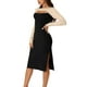 thumbnail image 4 of Vestido midi de corte con cuello redondo de manga larga para mujer Inspire Chic, vestido de suéter de color bloque XL beige-negro, 4 of 6