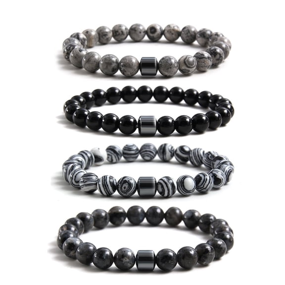Z ZACHÉ Healing Energy Natural Stone Bracelets Set for Men/Women | Waterproof Bracelet