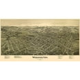 thumbnail image 3 of Fowler 24x15 Black Modern Framed Museum Art Print Titled - Washington Pennsylvania - Fowler 1897, 3 of 5