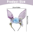 thumbnail image 4 of CoreLiving Shiny Glitter Bunny Ears Hair Accessories with Colored Ribbon Non Slip Headband for Women Easter Bunny Costume Theme Decoration, 4 of 7