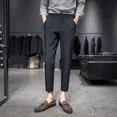 thumbnail image 3 of Pantalones ajustados para hombre, trajes de negocios para hombre, pantalones rectos, ropa de sastrería social, oferta de telas de diseñador, estilo coreano, 3 of 5