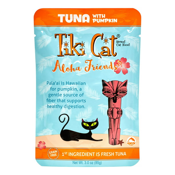 (12 Pack) Tiki Cat Aloha Friends GrainFree Tuna with Pumpkin Wet Cat