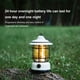 thumbnail image 3 of Linterna de camping exterior estilo retro con luz LED COB | Lámpara de tienda portátil impermeable con brillo regulable | Batería recargable de 1200mAh | 20-200 lúmenes | 11.5x19.5 cm | Incluye, 3 of 9