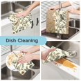 thumbnail image 2 of Yayeee 6 Pack Kitchen Dish Cloths for Washing Dishes Soft Absorbent Microfiber Towels, Green Birds, 2 of 9