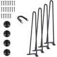 thumbnail image 1 of Patas para muebles VEVOR 19 en forma de horquilla de metal, 500 libras, 4 unidades, color negro, 1 of 9