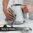 thumbnail image 6 of OVENTE 1.7L Stainless Steel Electric Kettle, 1500W Power, White KS777W | Fast Boiling Heater, BPA Free, Cordless Body Design, Auto Shut-Off, Boil-Dry Protection, Indicator Light and Removable Filter, 6 of 8