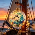 thumbnail image 2 of PLPPYFS Christmas Sea Themed Lighted Hanging Ornament Ball, Underwater Sea Animal Printed LED Glowing Bauble Design Holiday Hanging Decoration for Xmas Tree Window Home Party Gift, 2 of 6