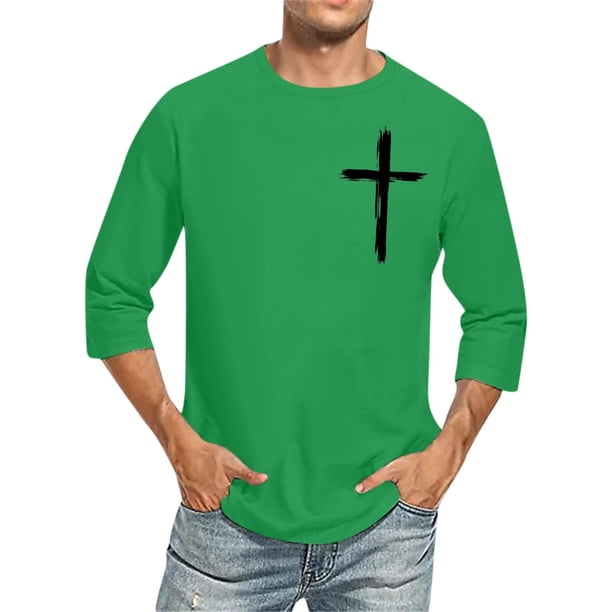 Camisas de Manga Larga para Hombres Imprimir Casual Cuello Redondo Blusa de Manga Corta, Camisas de Lino para Hombres