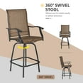 thumbnail image 4 of Outsunny 3 Piece Outdoor Patio Bar Set, Brown, 4 of 10