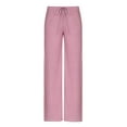 thumbnail image 4 of Women Pants Ladies Casual Pants Pink Pants Lounge Pants High Waisted Trousers with Pockets Womens Fall Pants, 4 of 4