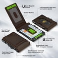 thumbnail image 2 of Cartera Furid Slim RFID de Cuero Genuino con Clip para Dinero, 2 of 9