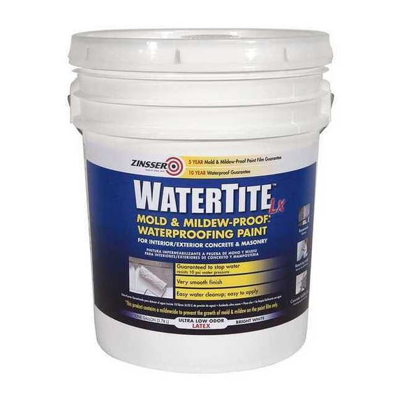Zinsser Mold and Mildew Paint,5 gal.,White 270269