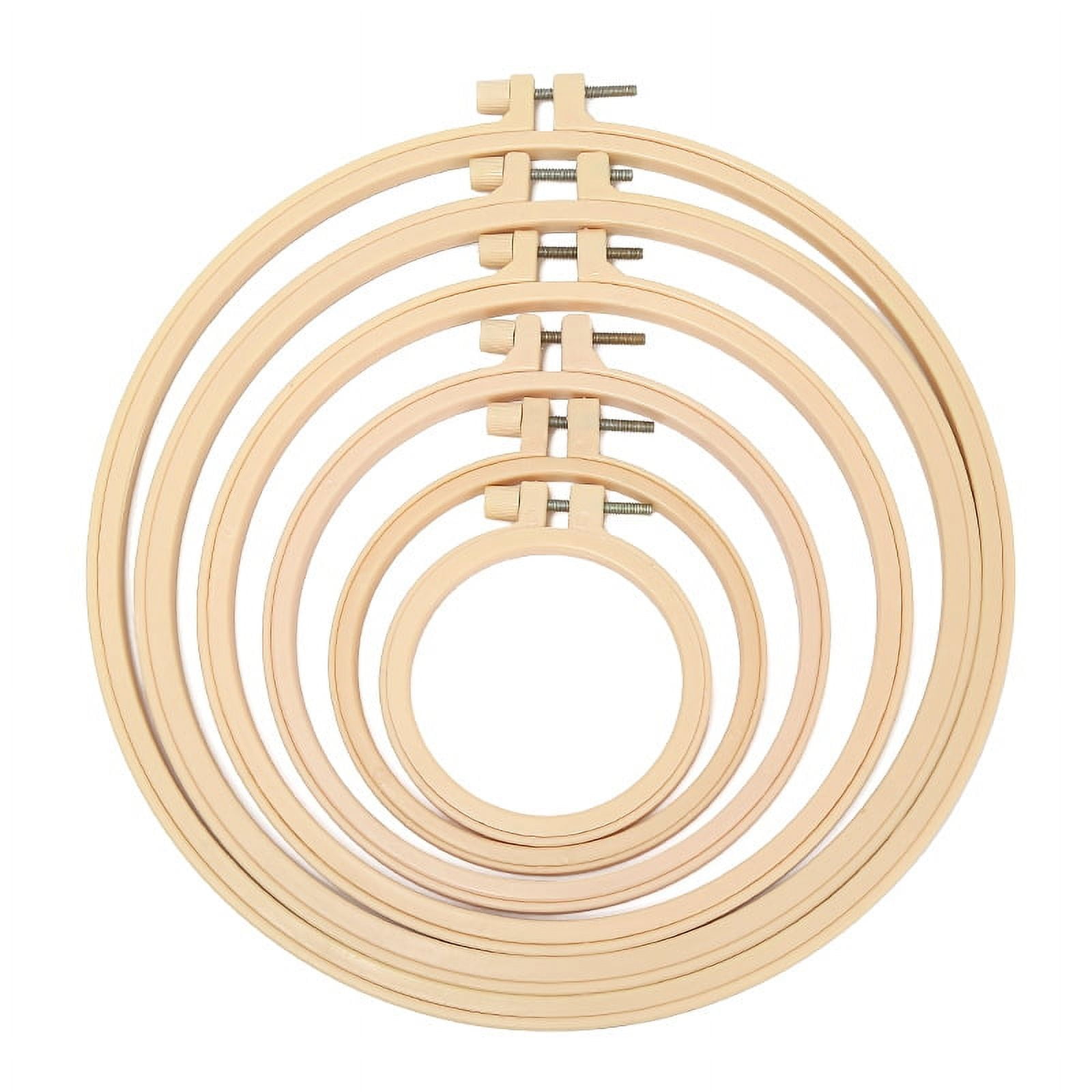 2PCS No-Slip Hoops Plastic Imitation Bamboo Embroidery Frame Cross Stitch Diy Embroidery Tools Embroidery Hoop （Multiple Sizes）